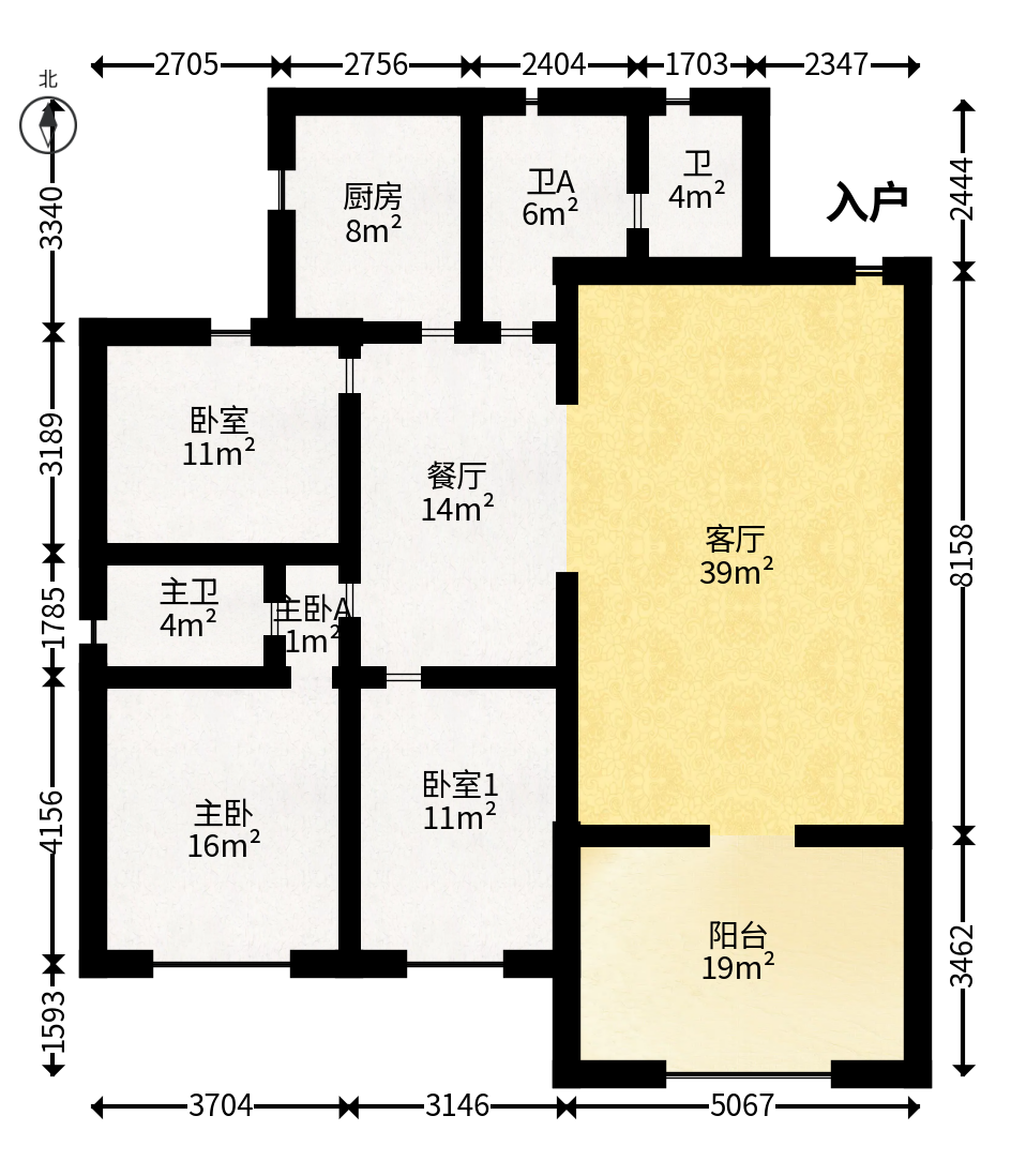 王府花园  1室0厅0卫   165.00万户型图