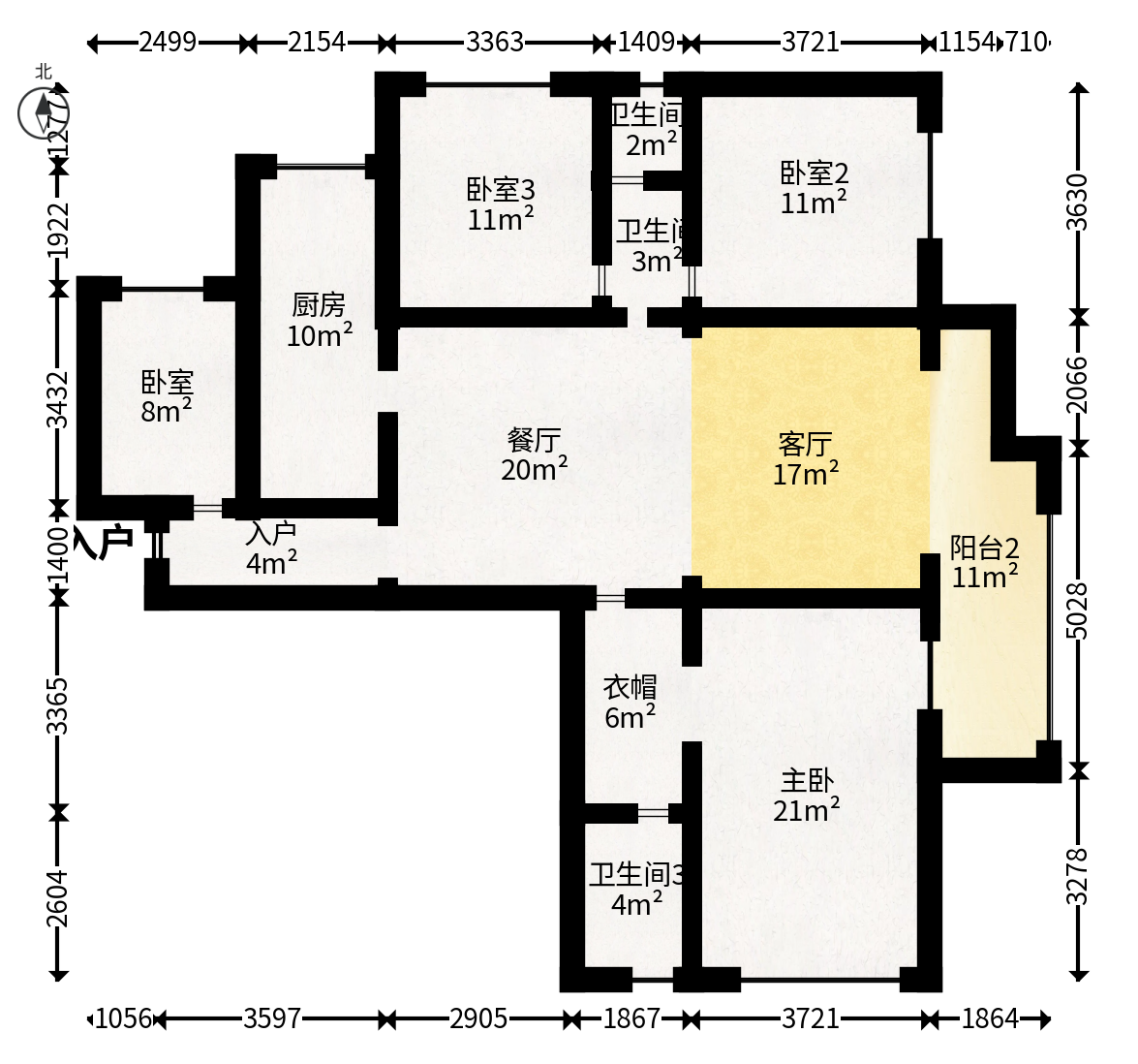 波隆城市花园  4室2厅2卫   78.00万户型图