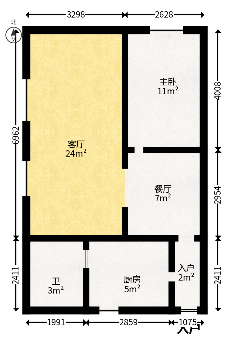 蚂蚁工房  1室1厅1卫   42.00万户型图