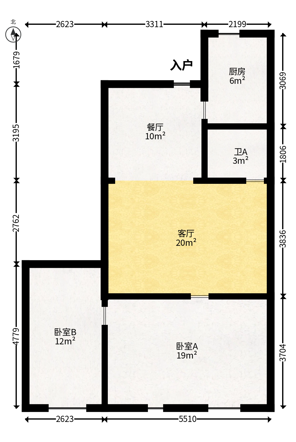 世茂铂翠湾二期  4室2厅2卫   220.00万户型图