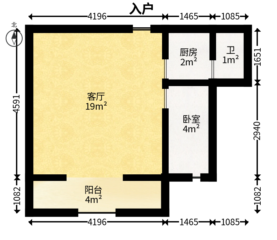 东方新世界  1室1厅0卫   28.00万户型图