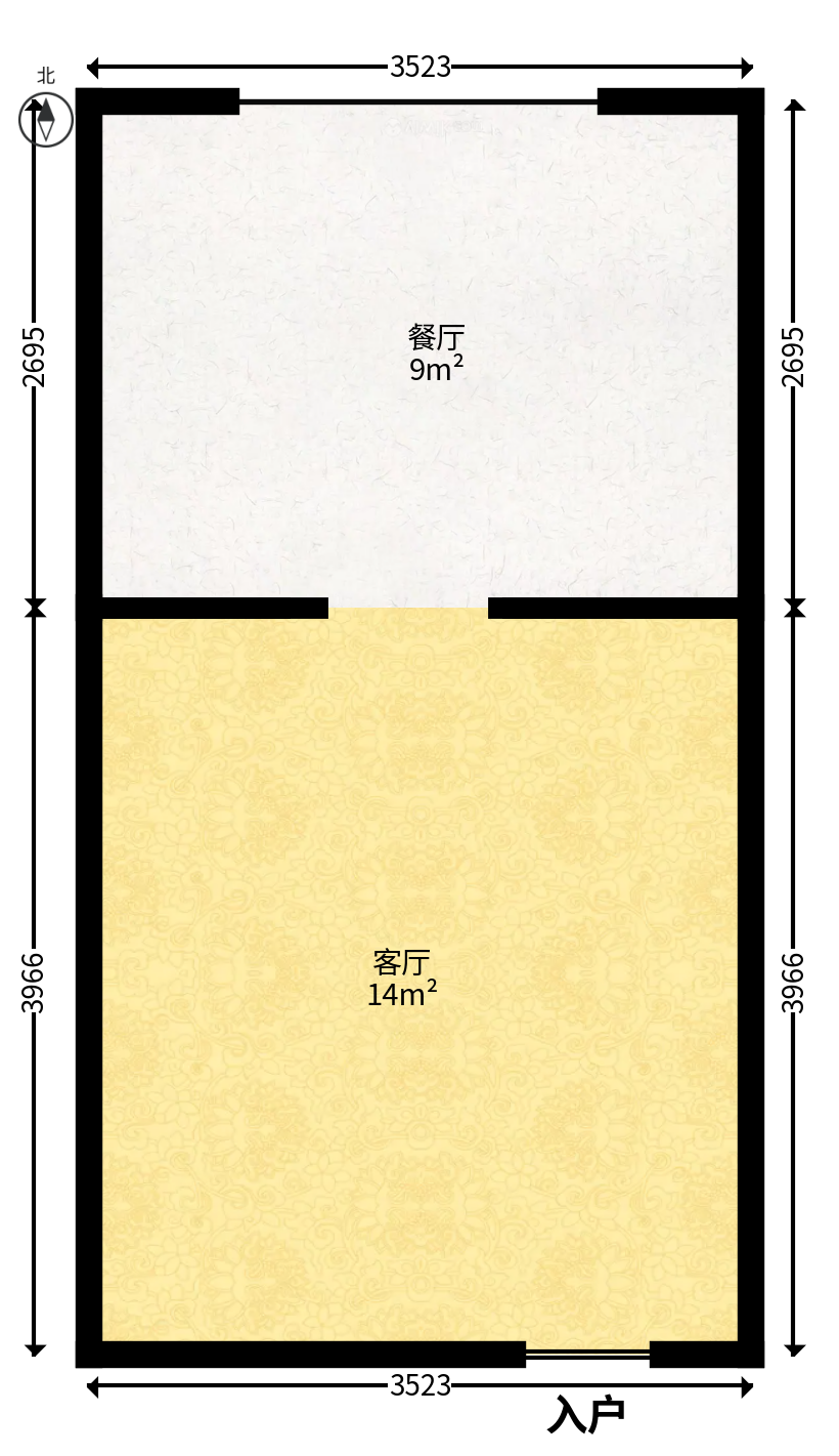 金色loft（鑫秋大厦）  2室2厅2卫   40.80万户型图