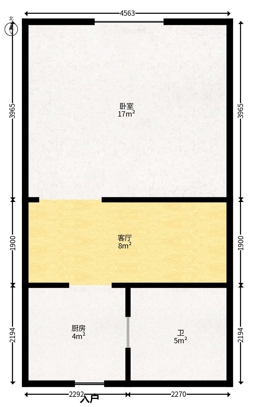 金土地第一湾  1室1厅1卫   30.00万户型图