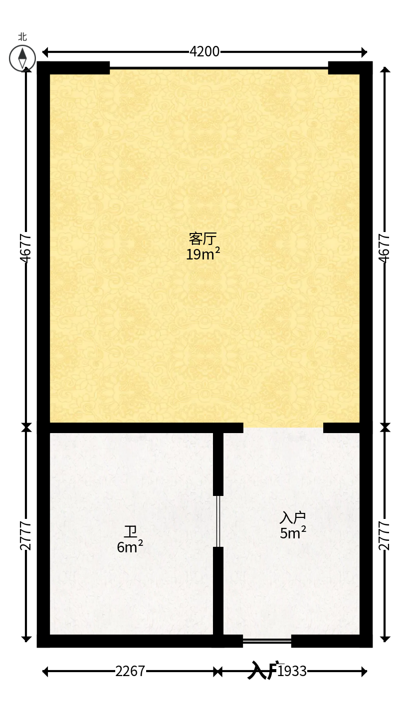 中建悦和城  1室1厅1卫   25.00万户型图