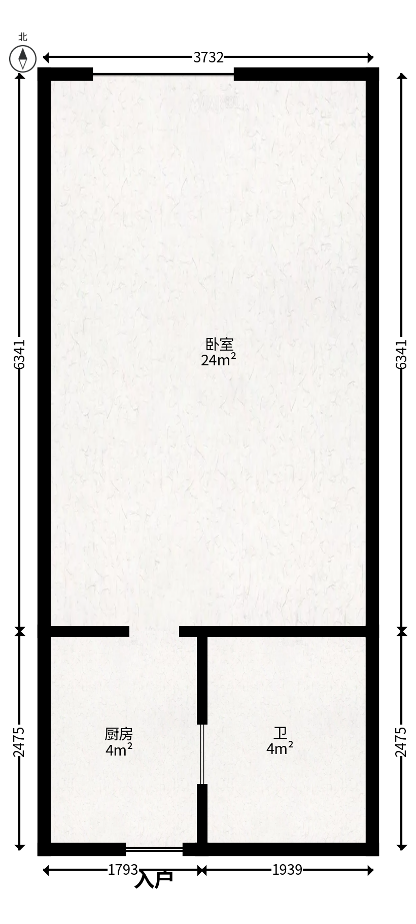 上峰苑（兰亭玥岛）  1室1厅1卫   30.00万户型图