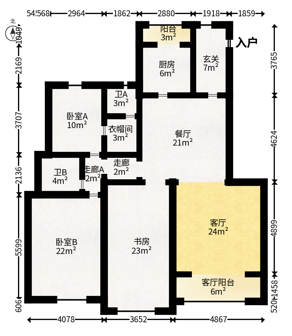 中建芙蓉和苑  5室2厅3卫   518.00万户型图