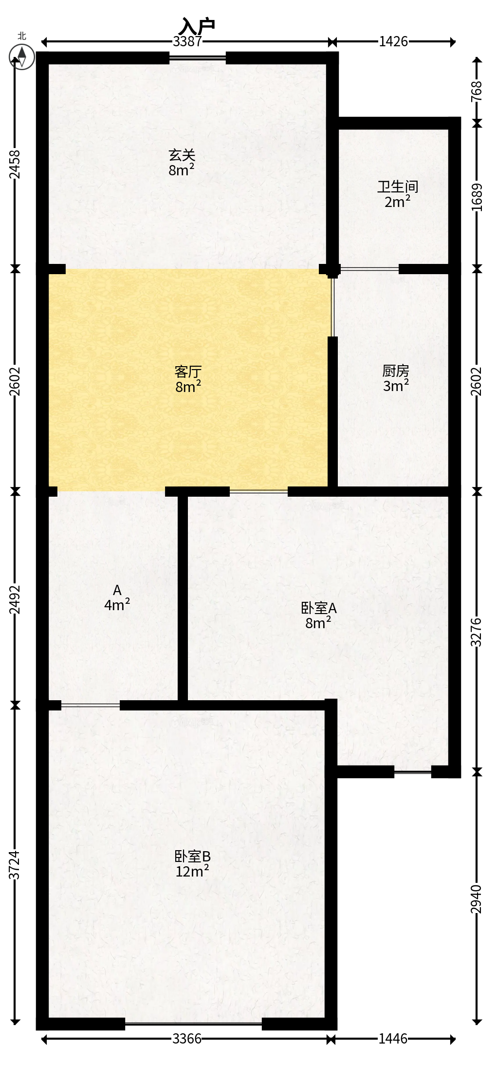 中信凯旋蓝岸（中信新城三期）  2室1厅1卫   29.80万户型图