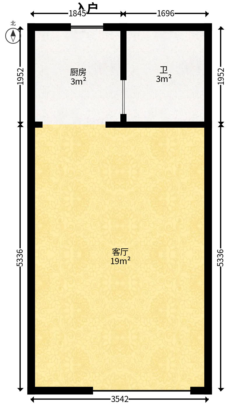 碧桂园翘楚棠  1室0厅0卫   20.00万户型图