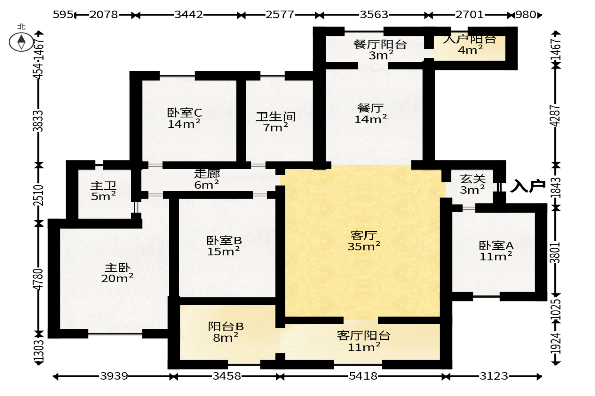 九峰小区（一二三四区）  4室2厅2卫   270.00万户型图