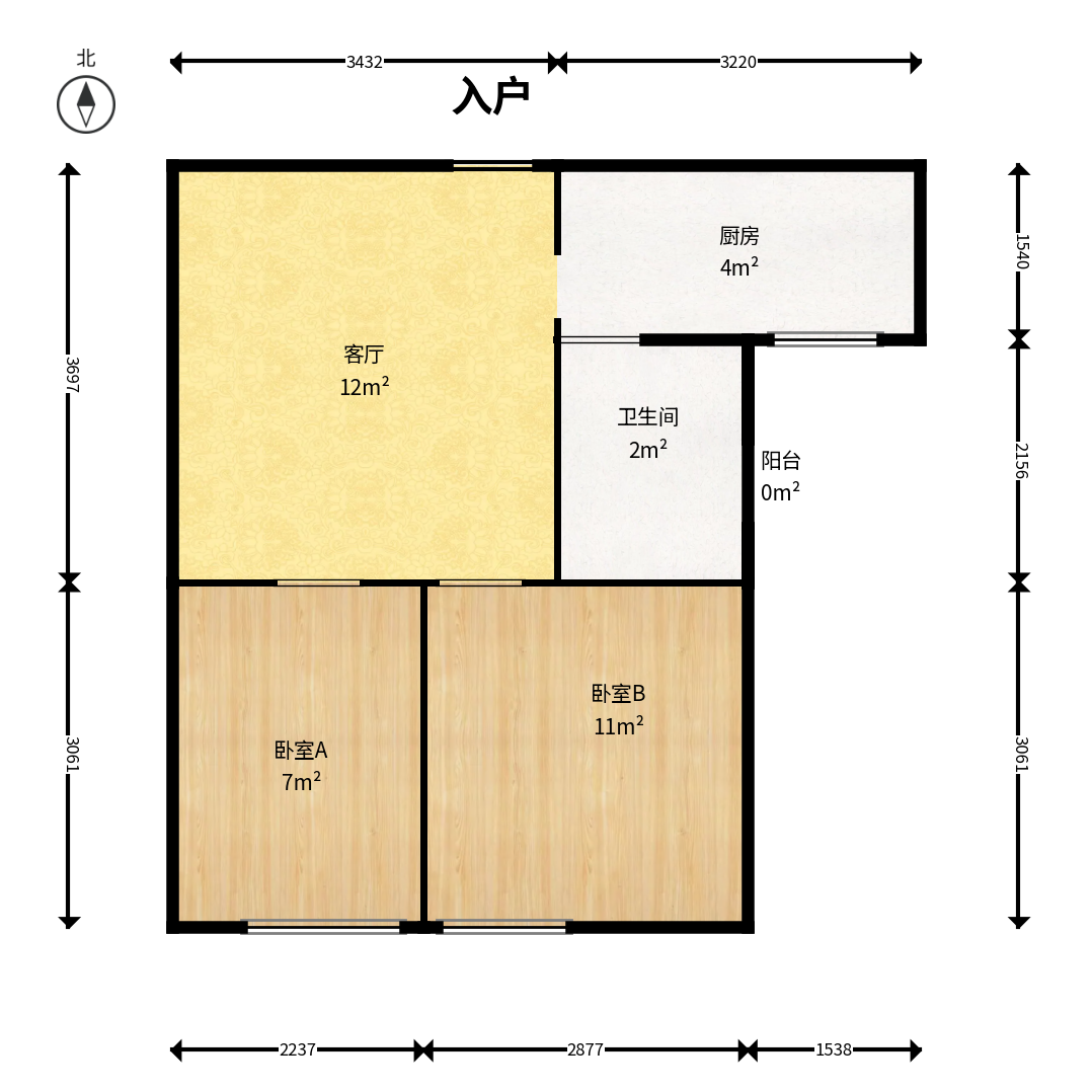 中建芙蓉工社  2室1厅1卫    40.0万户型图