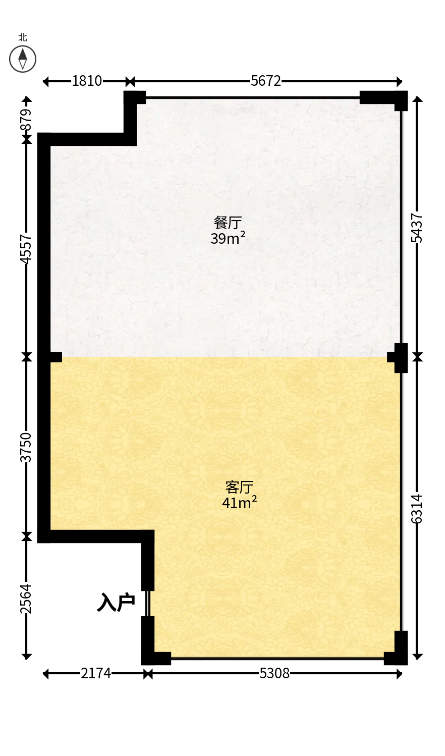 京武浪琴山三期（京武中心）  1室1厅1卫    125.0万户型图