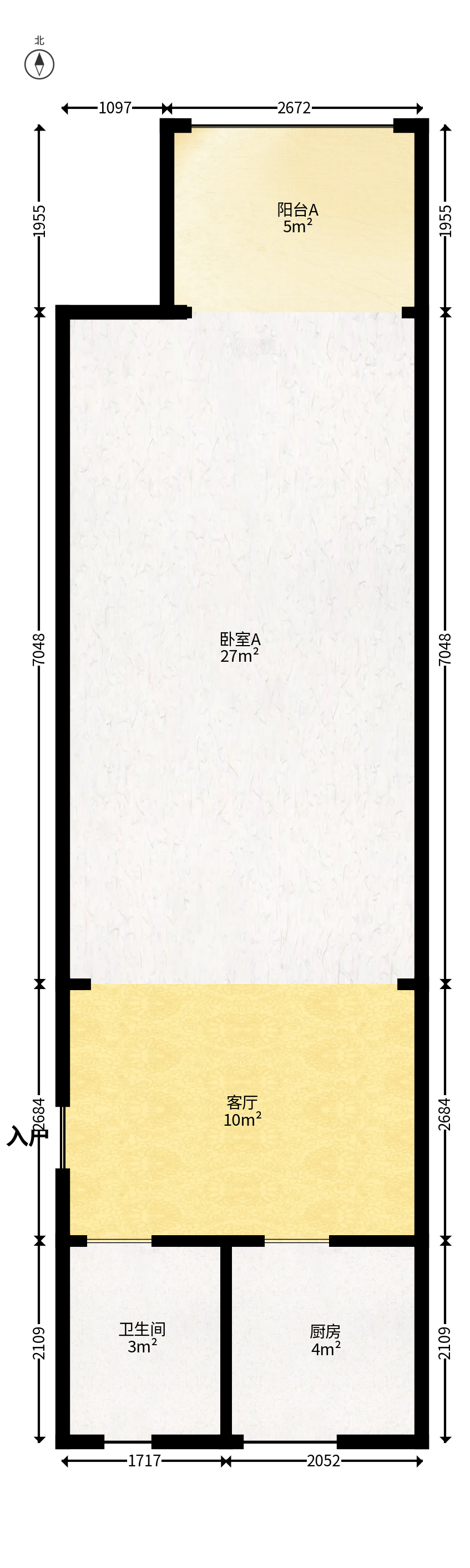 西湖路散盘  1室0厅0卫   65.00万户型图