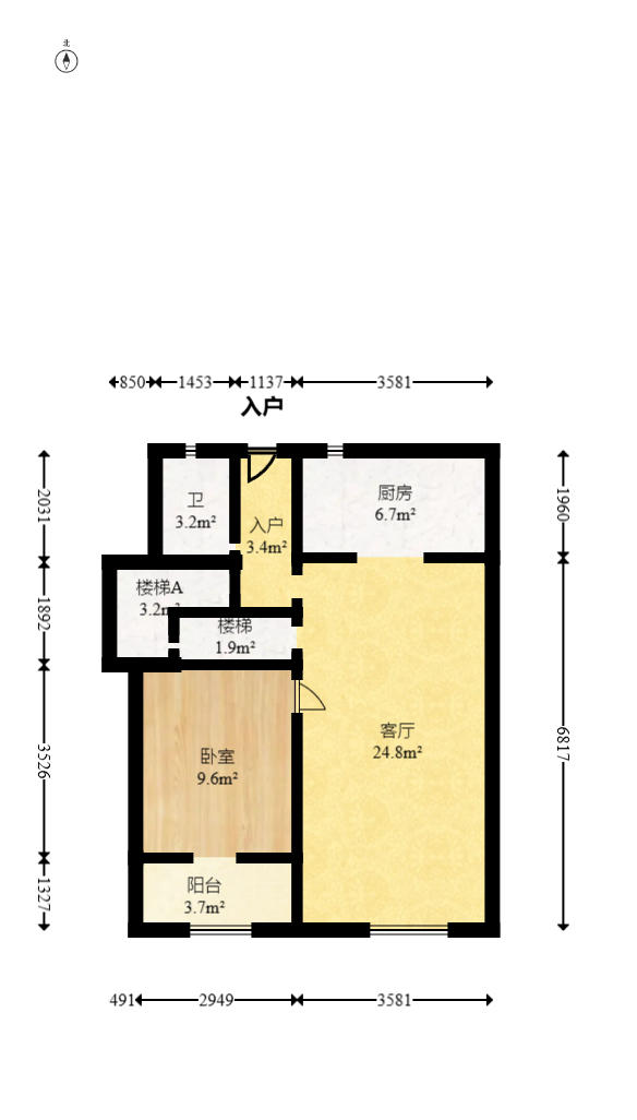星湖湾二期高层  4室2厅2卫   135.00万户型图