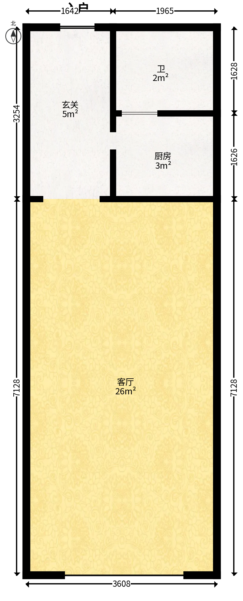 长城万富汇  2室2厅2卫   48.00万户型图