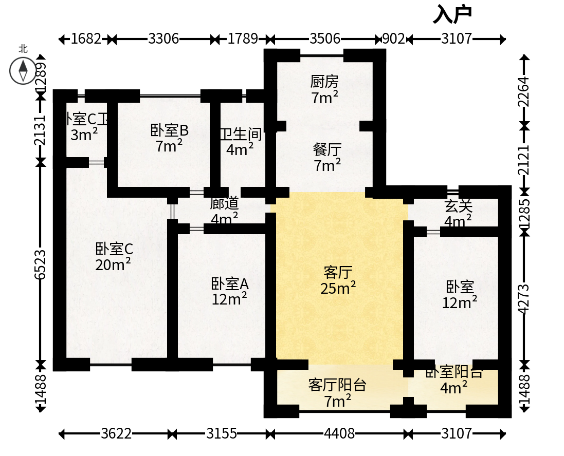 城发恒伟洋湖映2009  1室0厅0卫   256.00万户型图