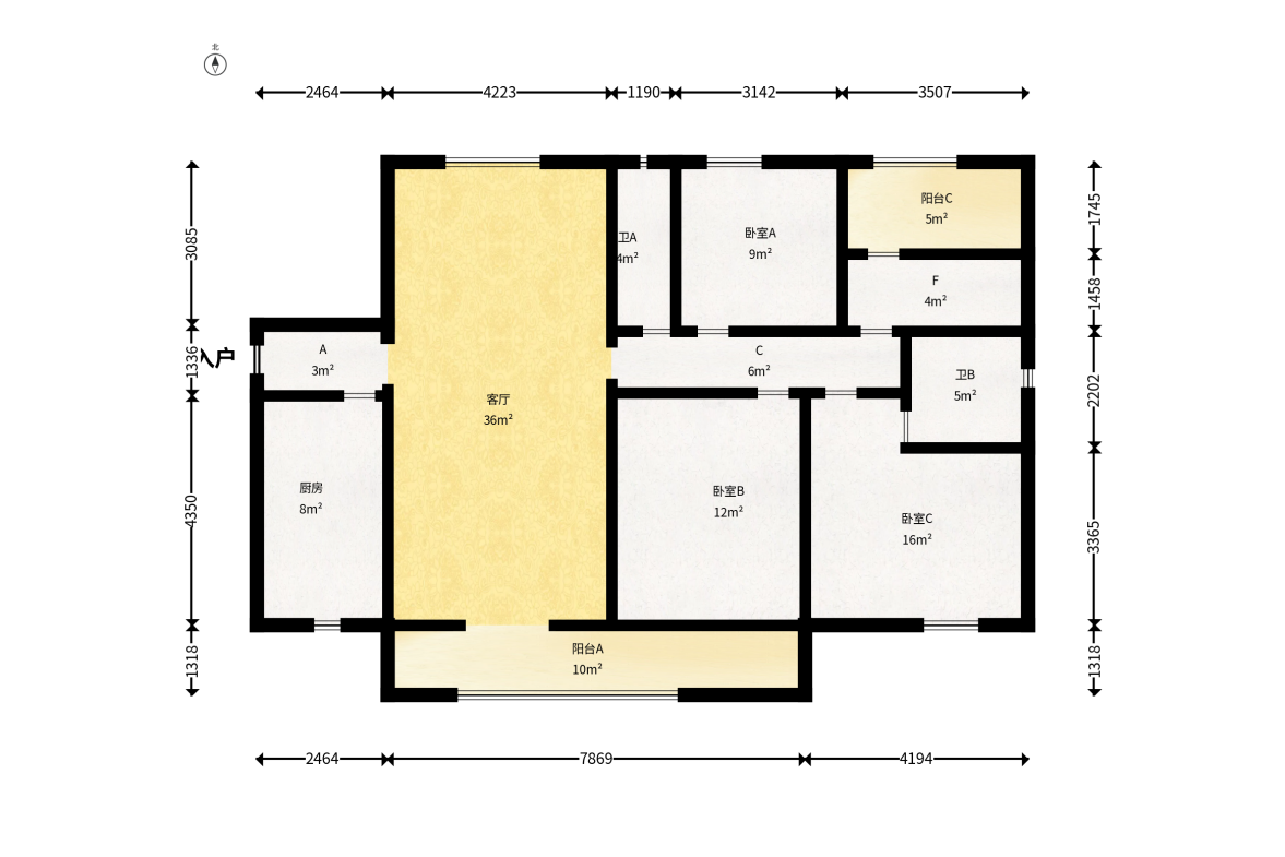 中建嘉和城  4室2厅2卫    115.0万户型图