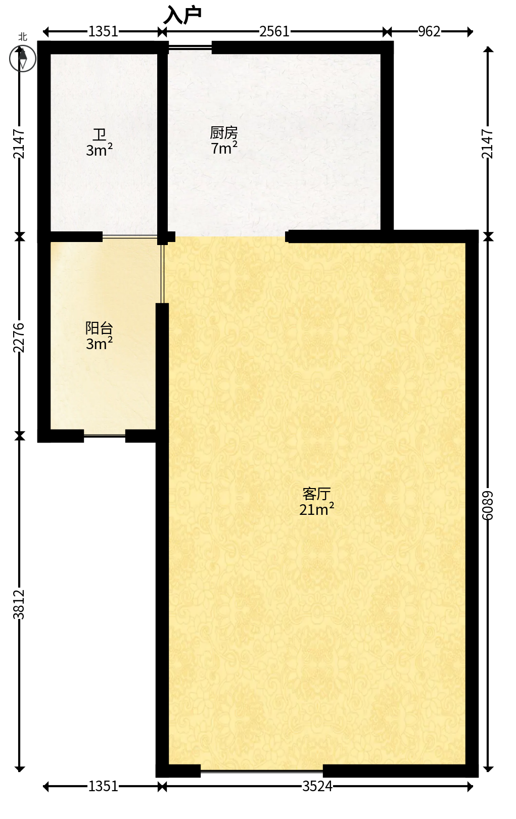 城南故事家园  1室1厅1卫   32.60万户型图