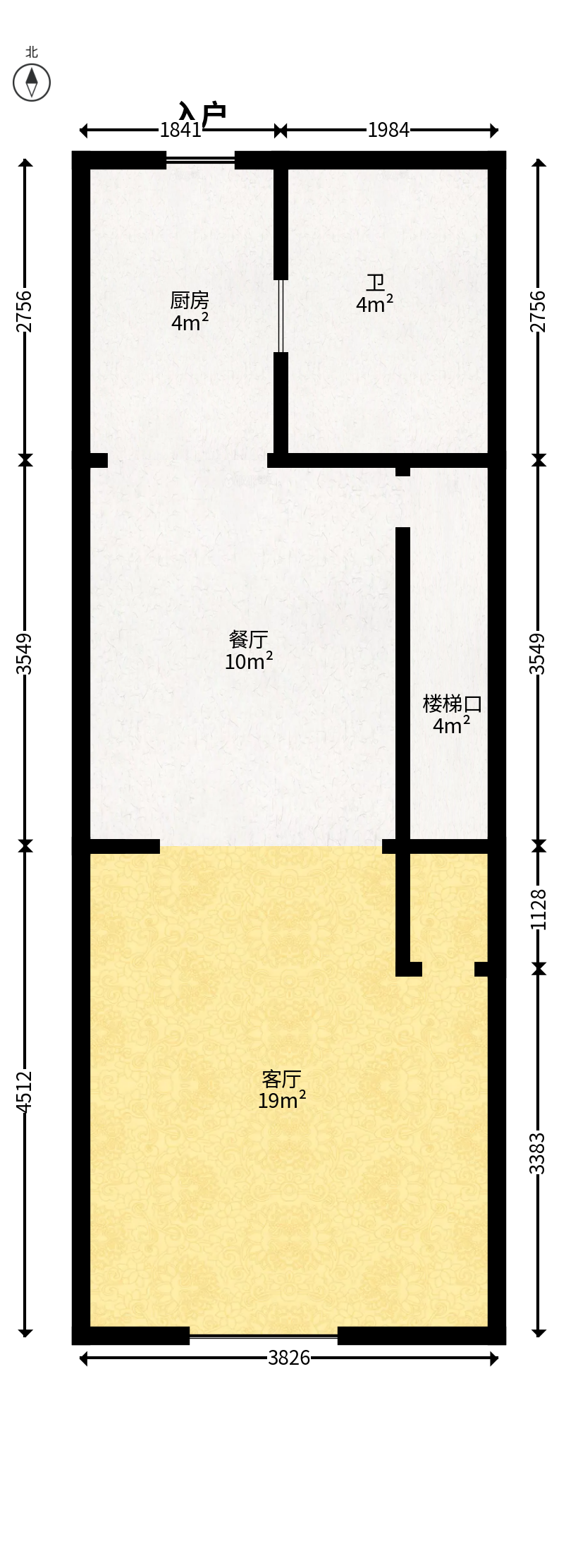 融圣国际  1室1厅1卫   58.00万户型图