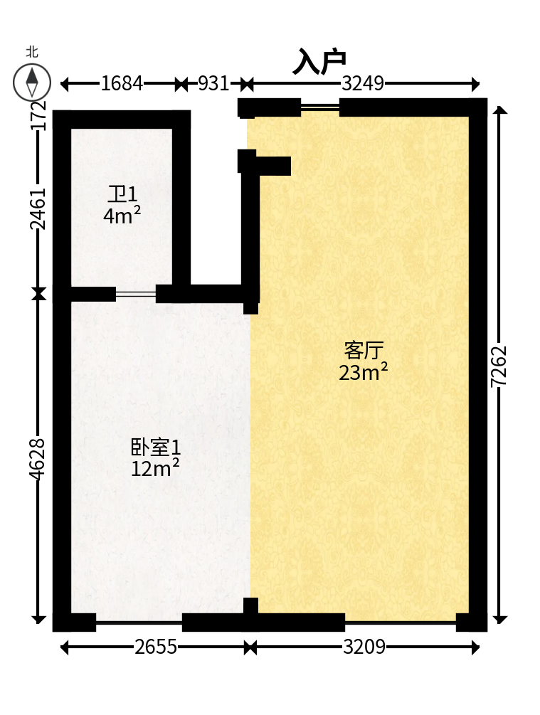 明昇壹城（明昇时代广场）三期  2室2厅2卫   90.00万户型图