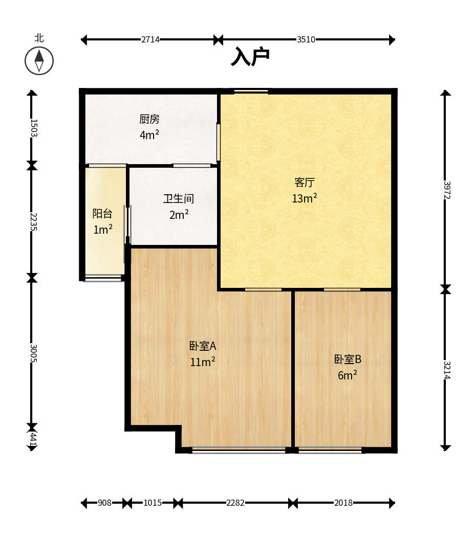 中建芙蓉工社  1室0厅0卫   40.60万户型图