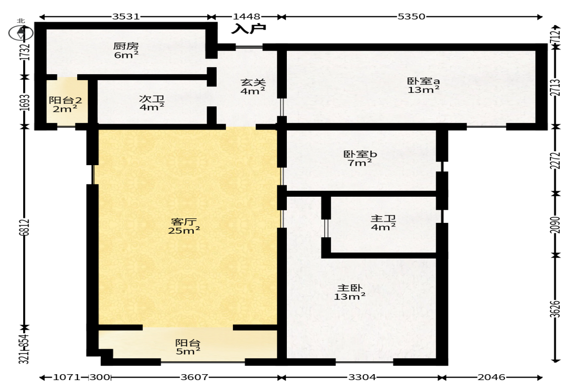 中国铁建梅溪青秀二期  3室2厅2卫   140.00万户型图