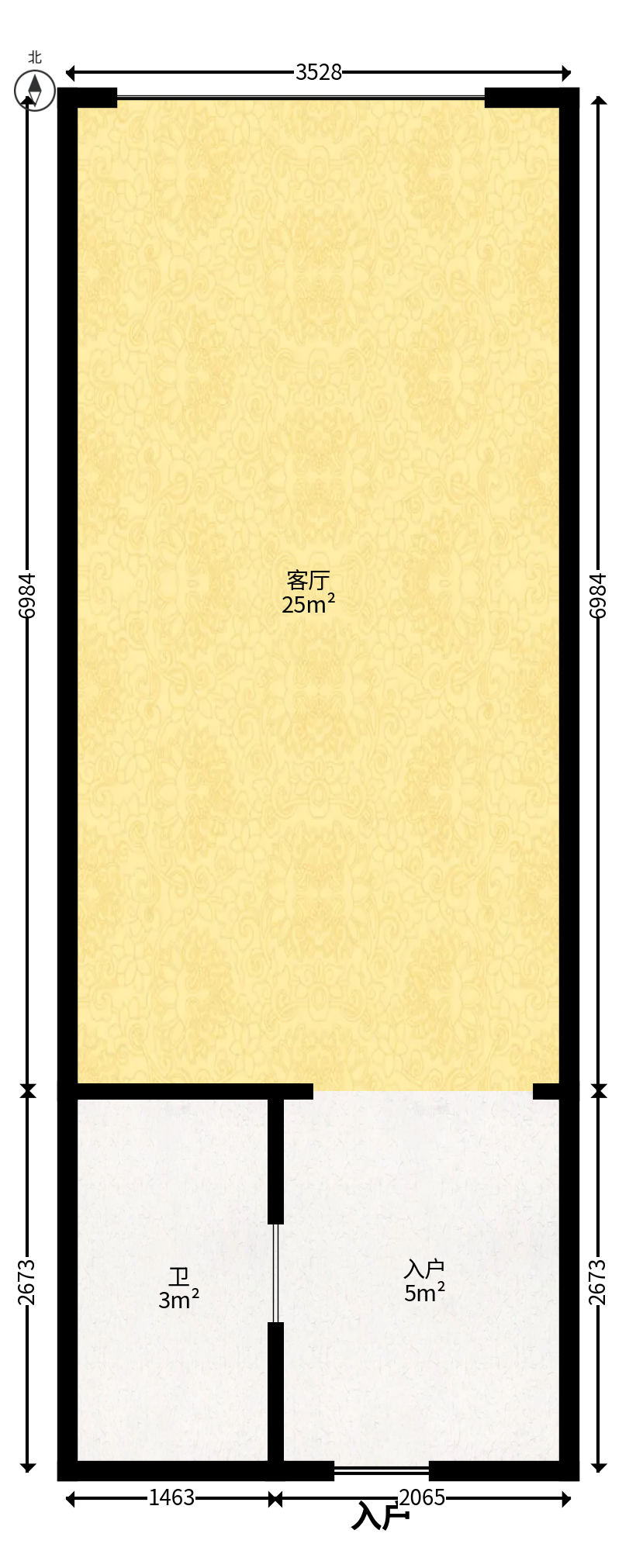 尚都花园城  1室1厅1卫   19.80万户型图