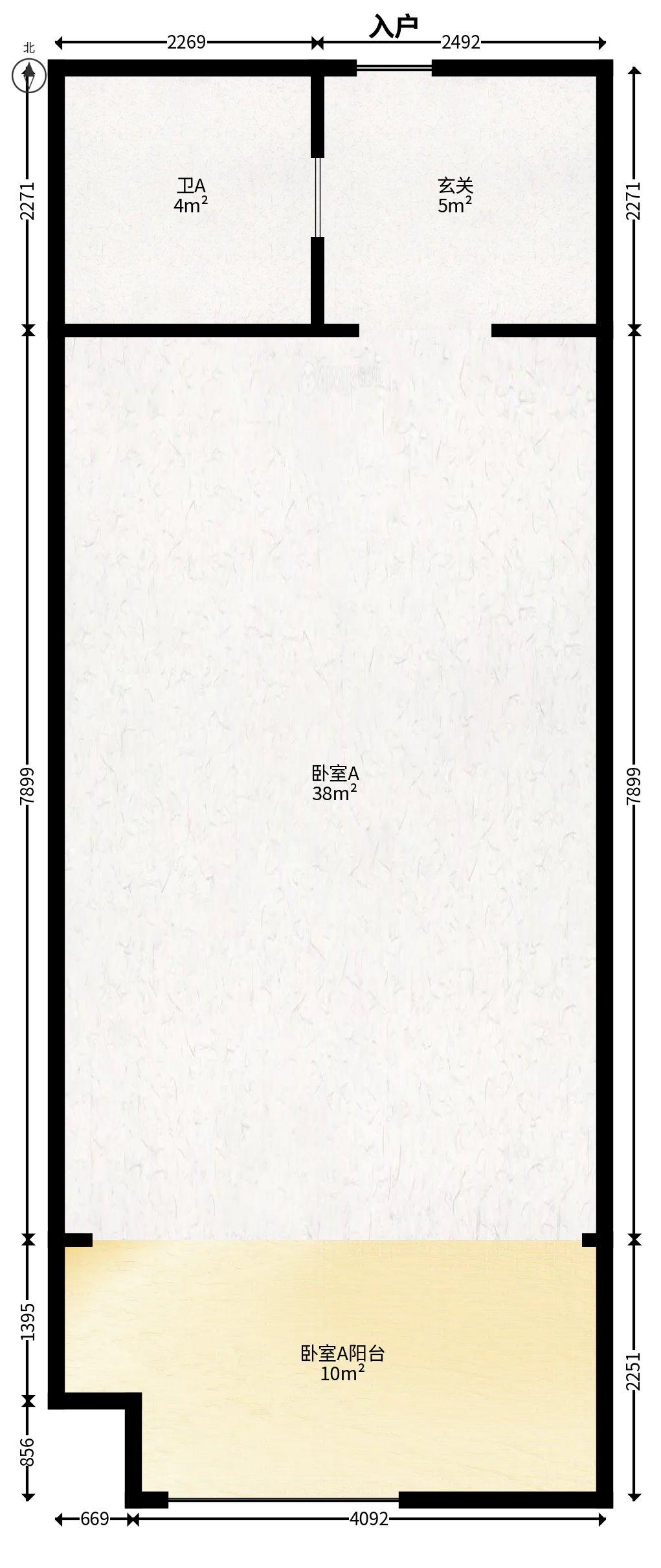 当代滨江MOMA  1室1厅1卫   59.60万户型图