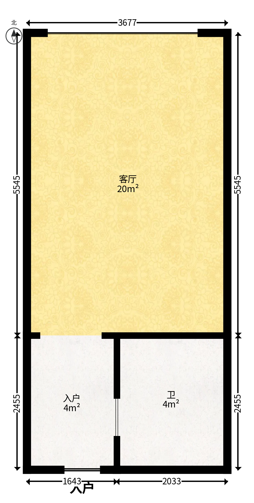 尚都花园城  1室1厅1卫   21.80万户型图
