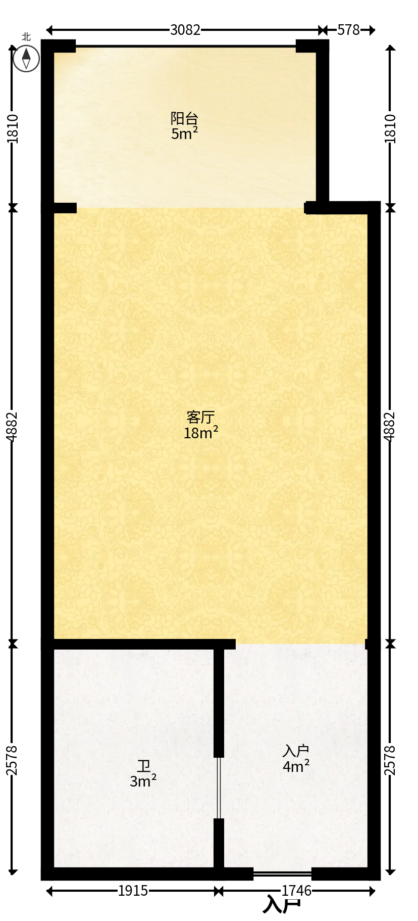 尚都花园城  1室1厅1卫   18.80万户型图