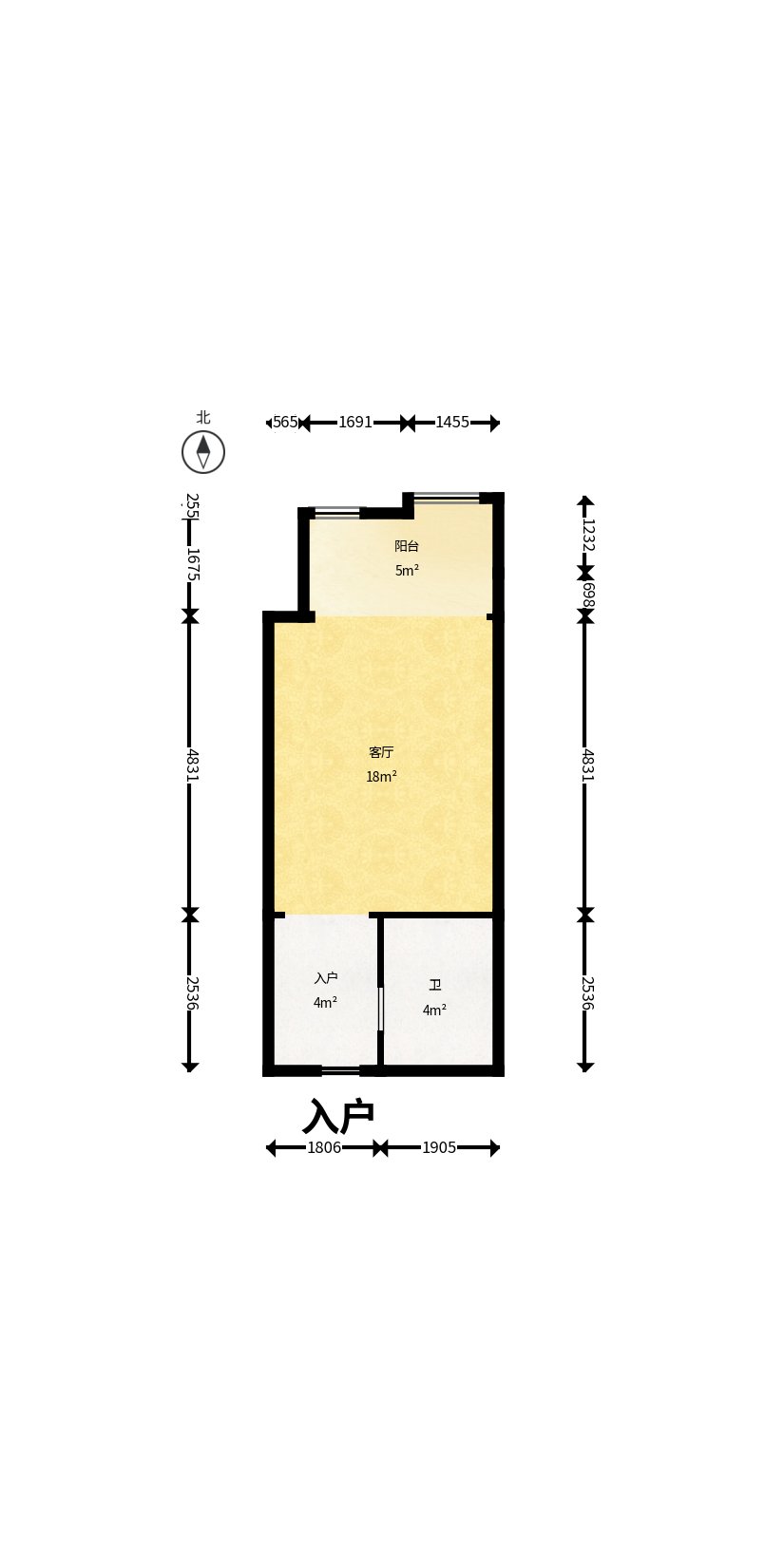 尚都花园城 1室1厅1卫 18.8万 尚都花园城 1室1厅1卫 18.8万户型图