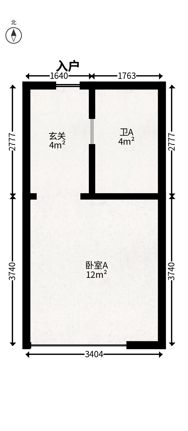协信星澜汇  1室1厅1卫   25.00万户型图