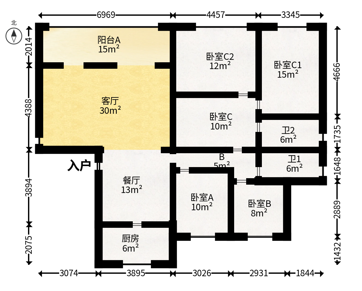 佳兆业城市广场  5室2厅2卫   218.00万户型图