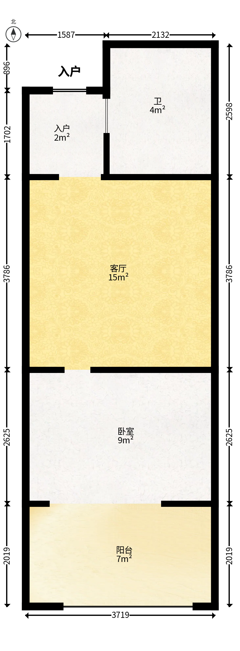 尚都花园城  1室1厅1卫    19.99万户型图