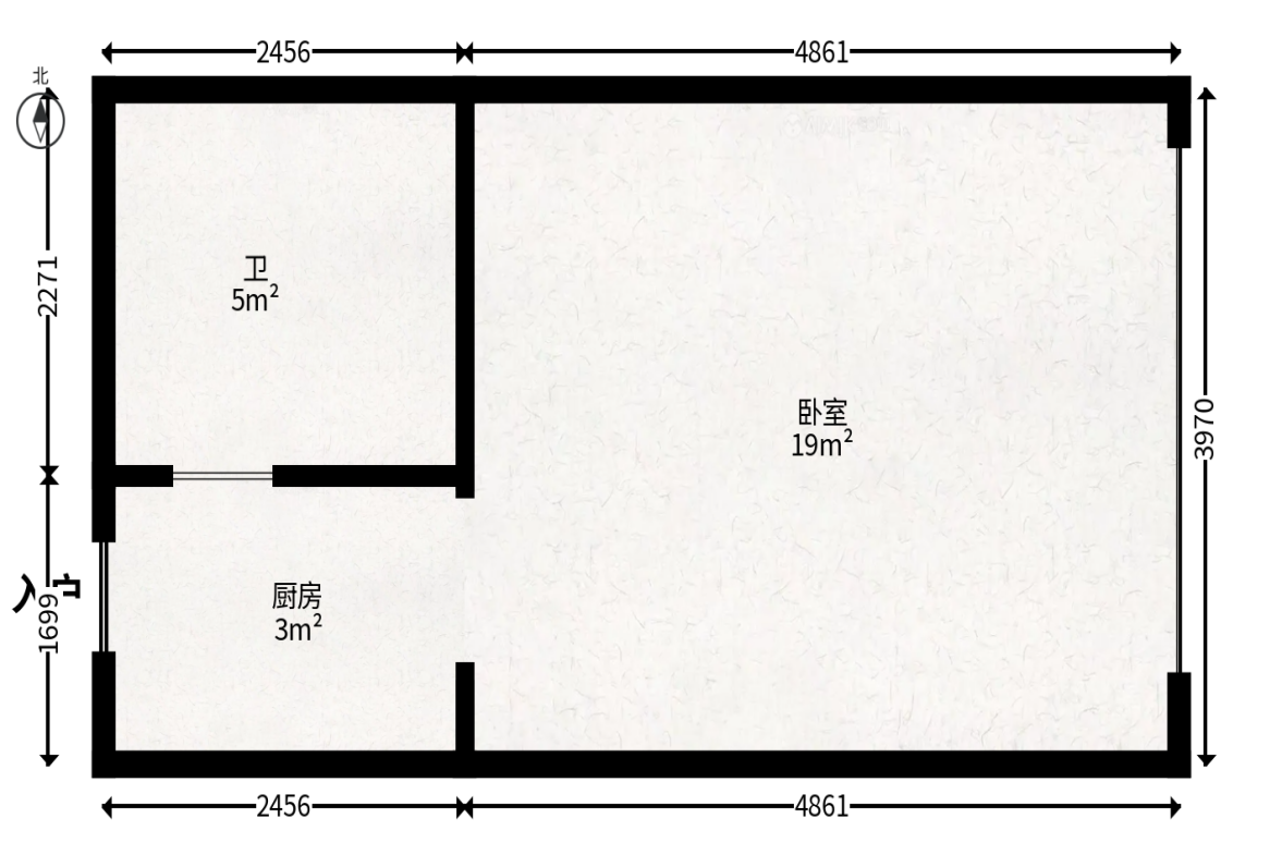 红橡华园(菲莎公馆)  1室1厅1卫   32.00万户型图