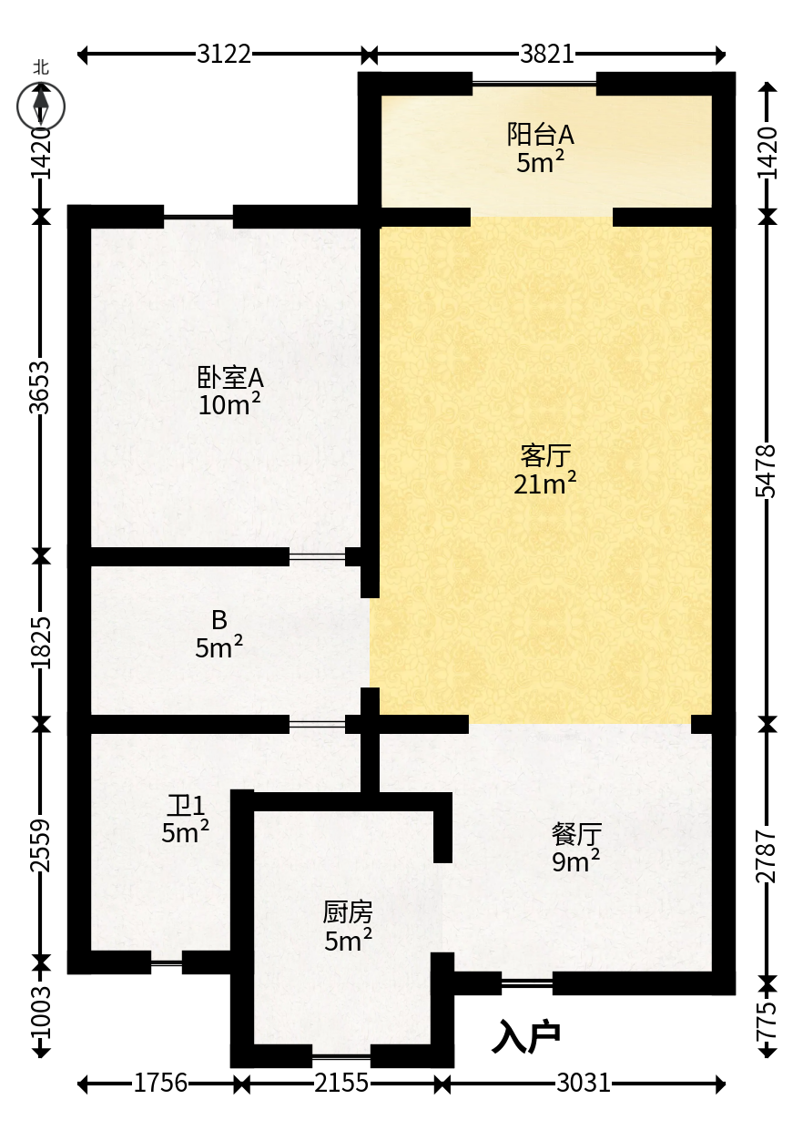 中天星耀城  4室2厅2卫   148.00万户型图