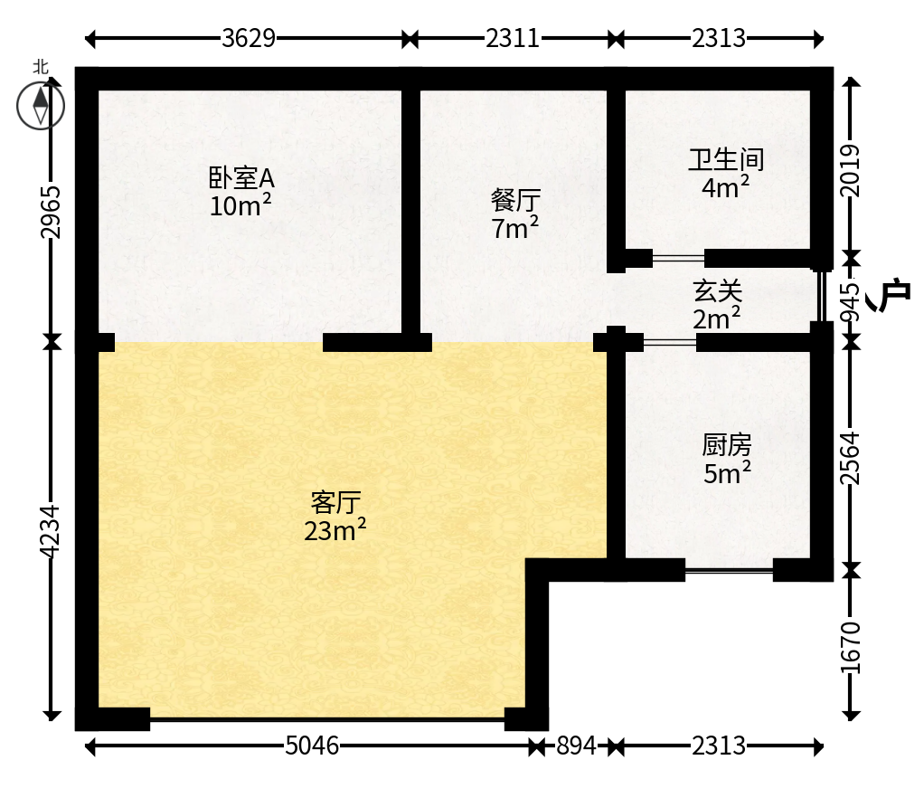 新芙蓉之都  1室1厅1卫   41.00万户型图
