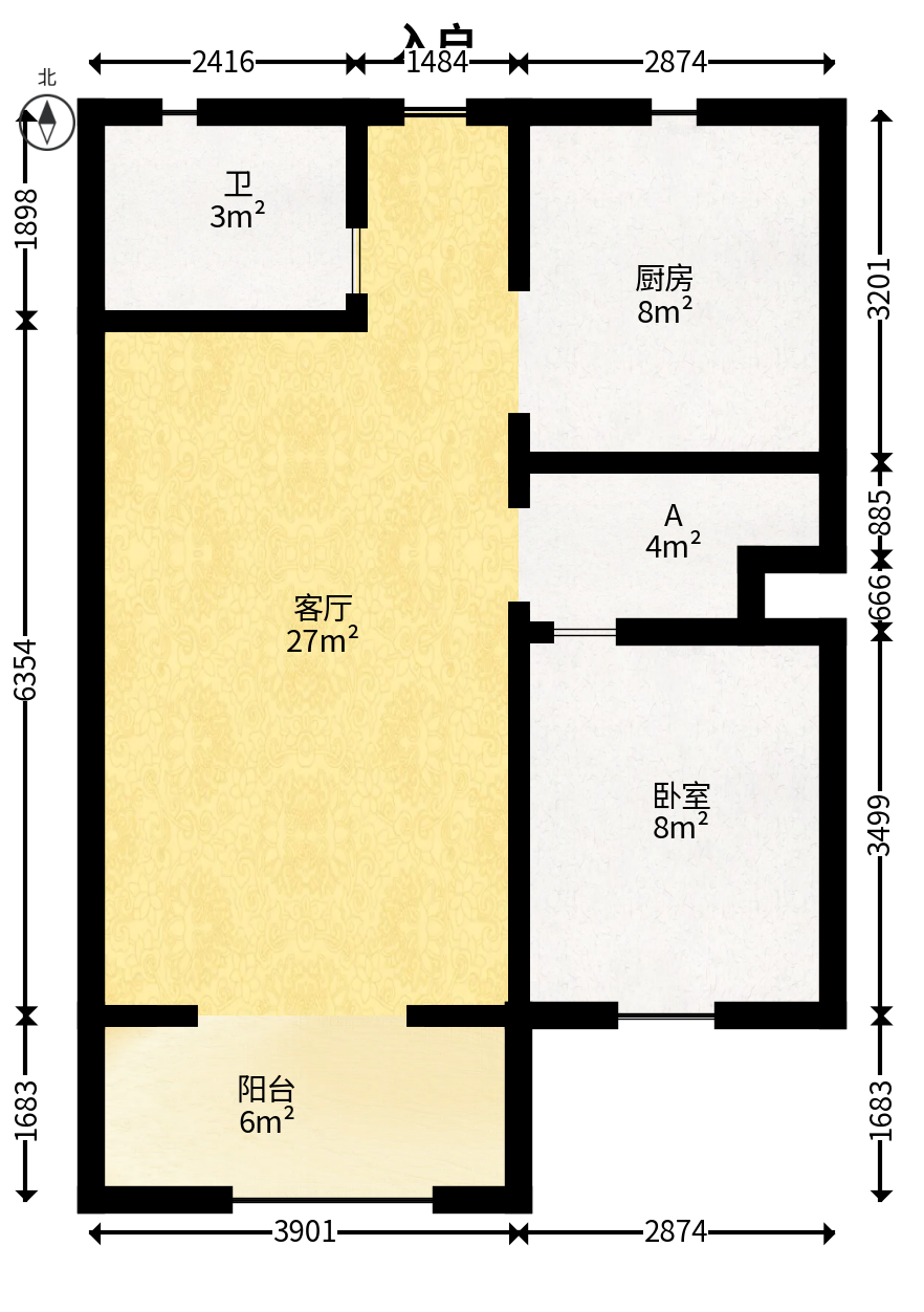 梅溪正荣府  4室2厅2卫   168.00万户型图