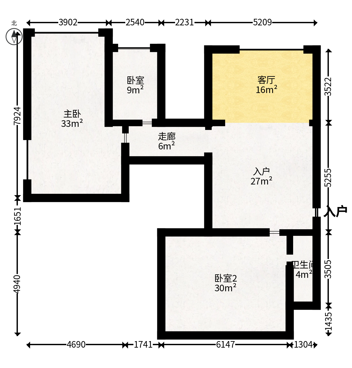 东岸城邦  5室2厅1卫   121.00万户型图