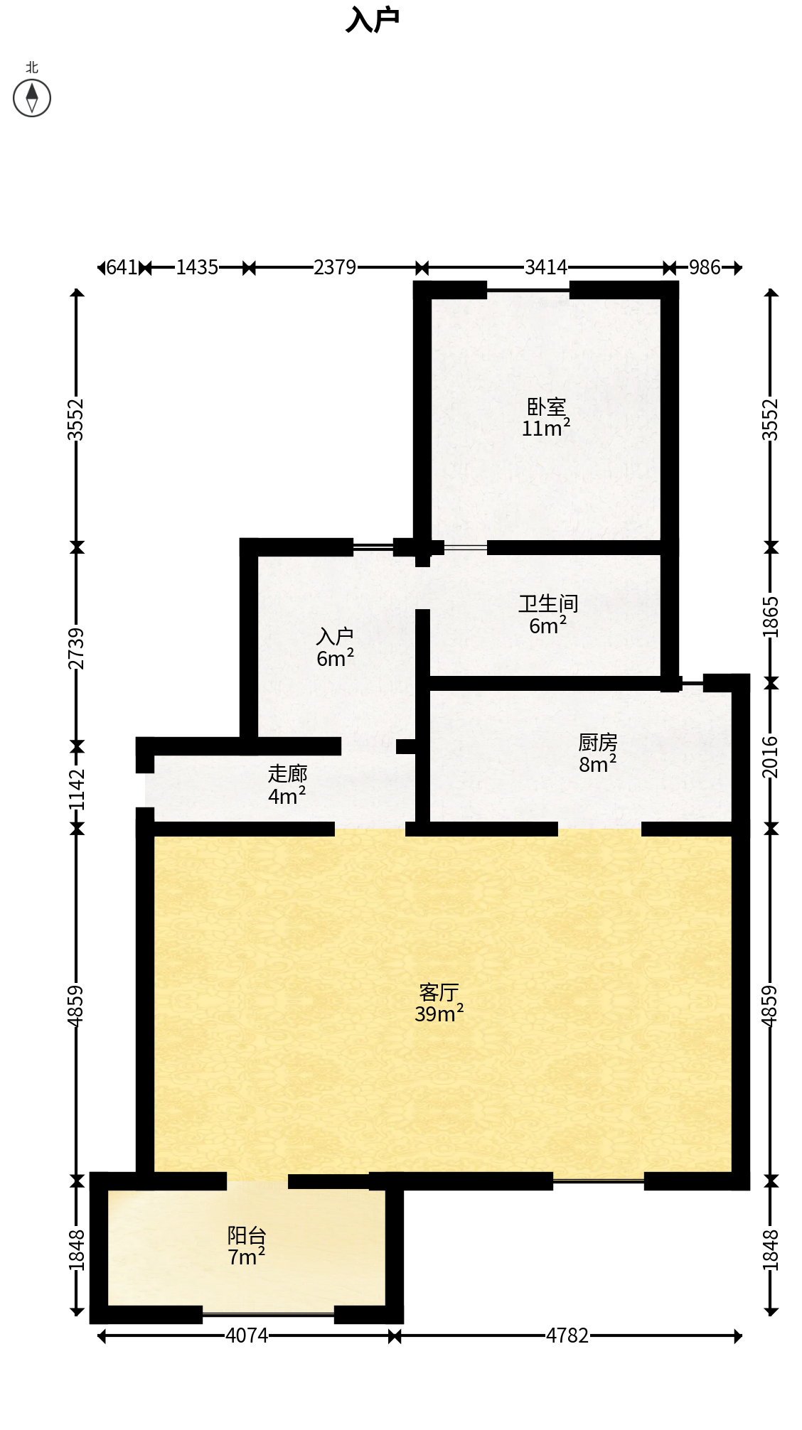 敏捷珑玥府  5室2厅2卫   140.00万户型图