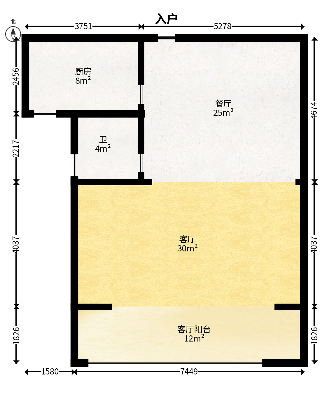 中建钰和城  4室2厅2卫   168.00万户型图