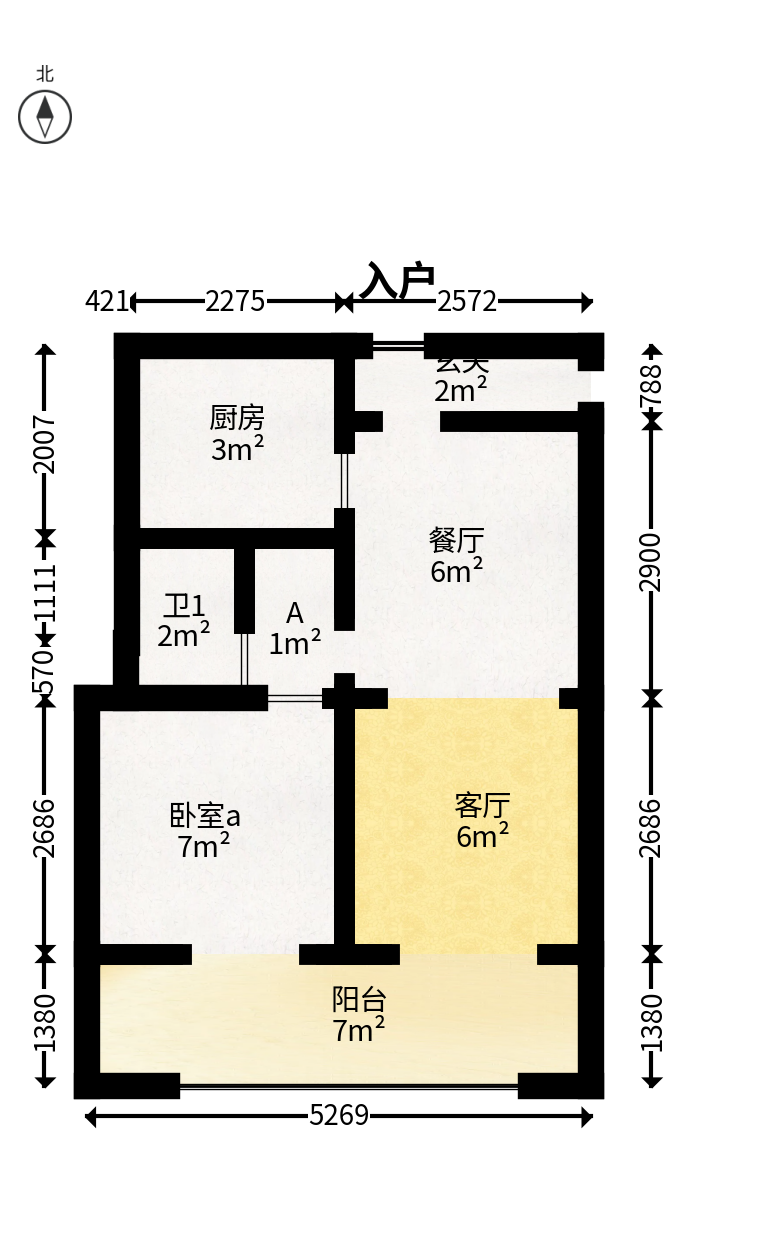 时代年华  3室2厅2卫   40.00万户型图