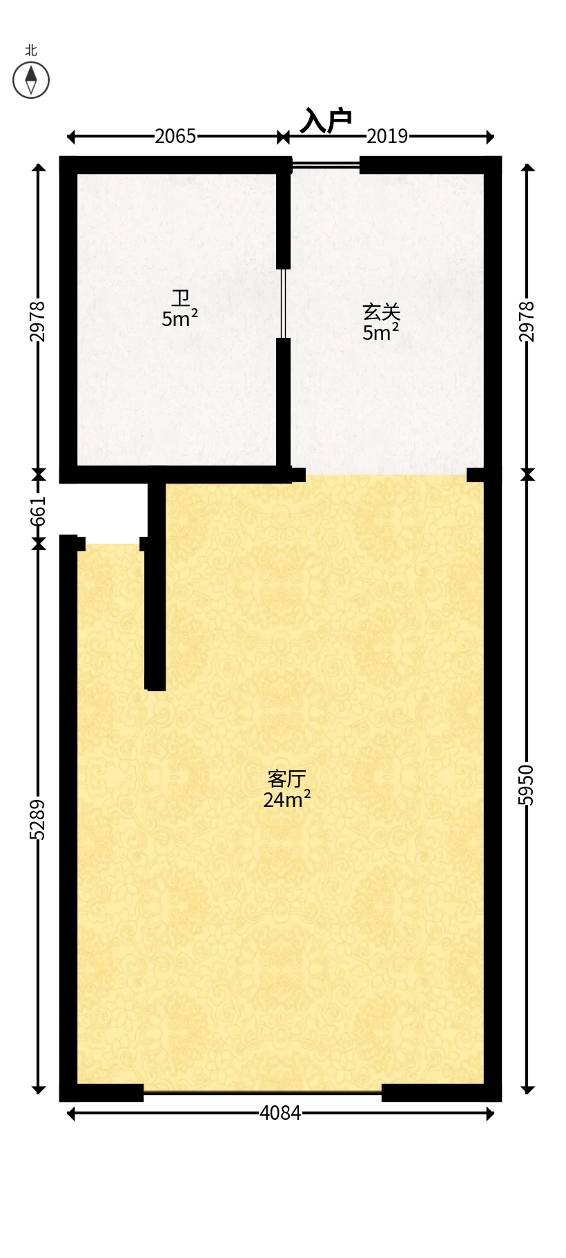 藏珑湖上公馆  1室1厅1卫   42.00万户型图
