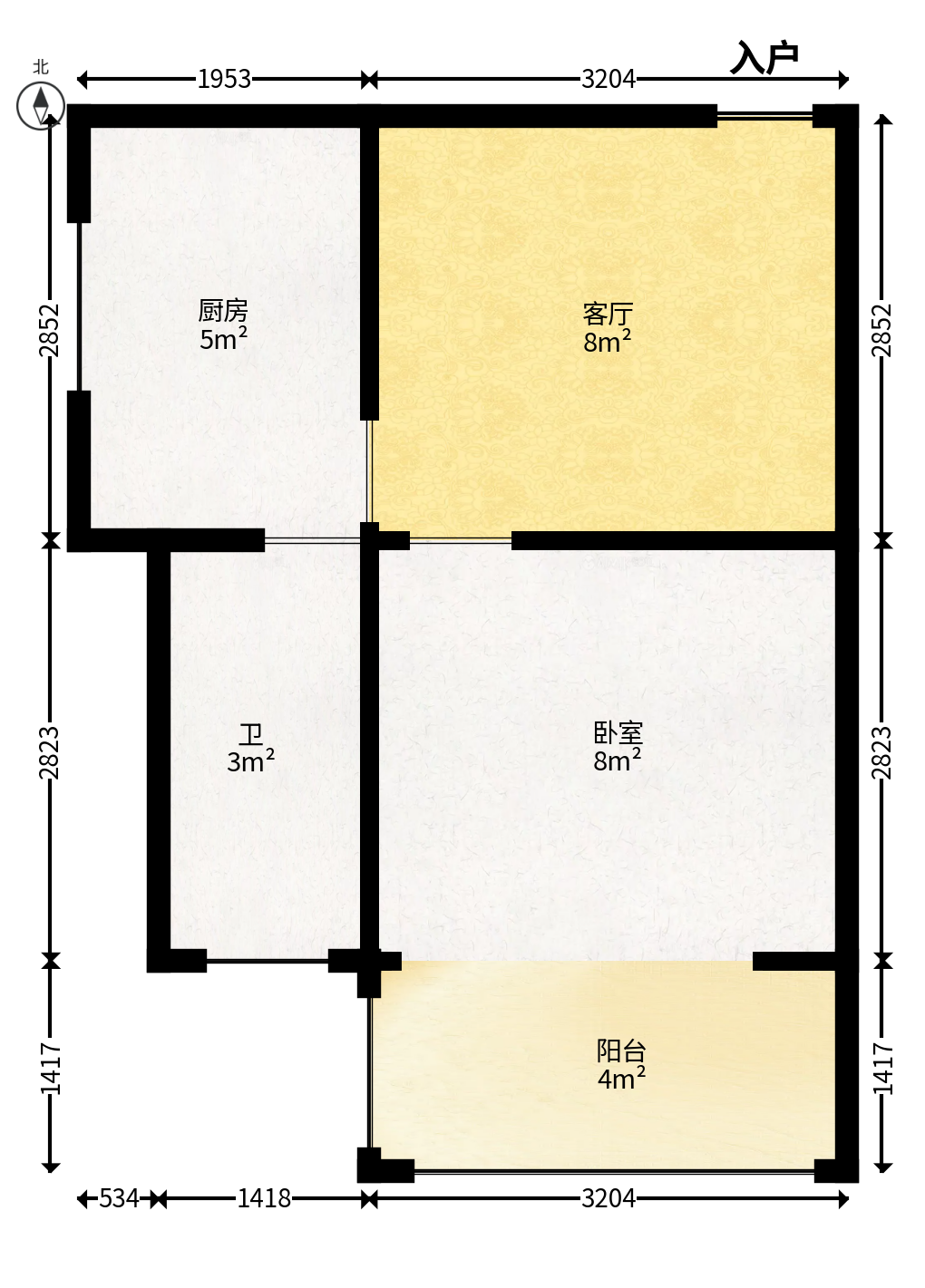 御景龙城  1室1厅1卫   18.00万户型图