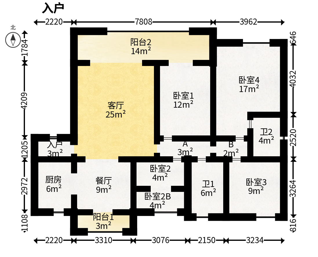 润和星河玥  4室2厅2卫   130.00万