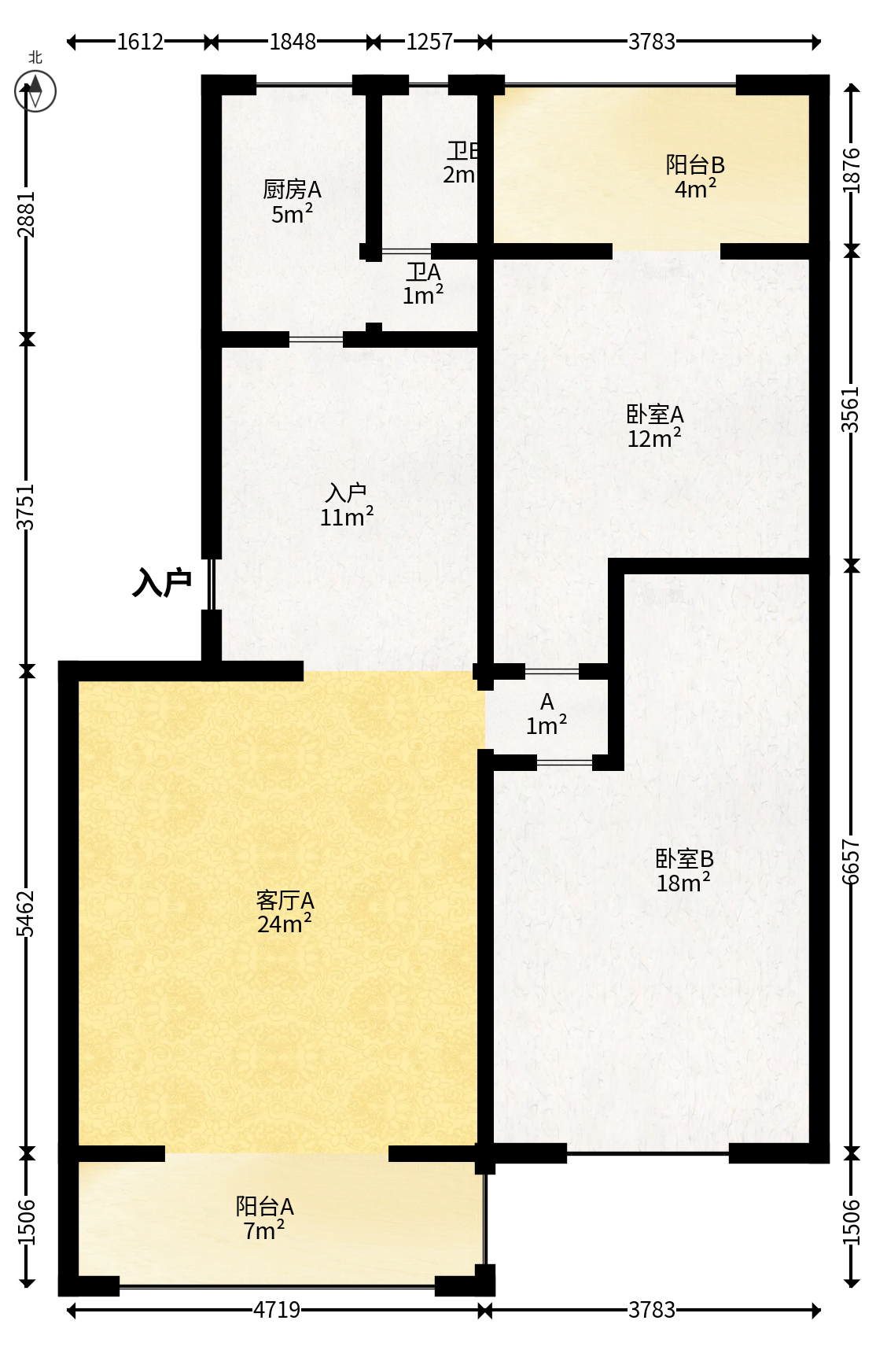 鄱阳小区  1室0厅0卫   58.00万户型图