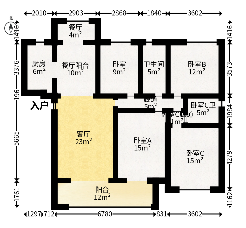 城发恒伟星雅韵（恒伟星辉苑）  4室2厅2卫   200.00万户型图