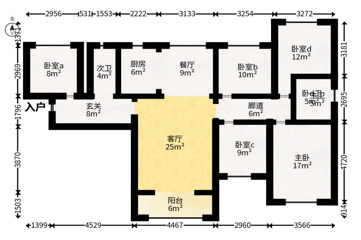 和泓梅溪四季  1室0厅0卫   206.00万户型图