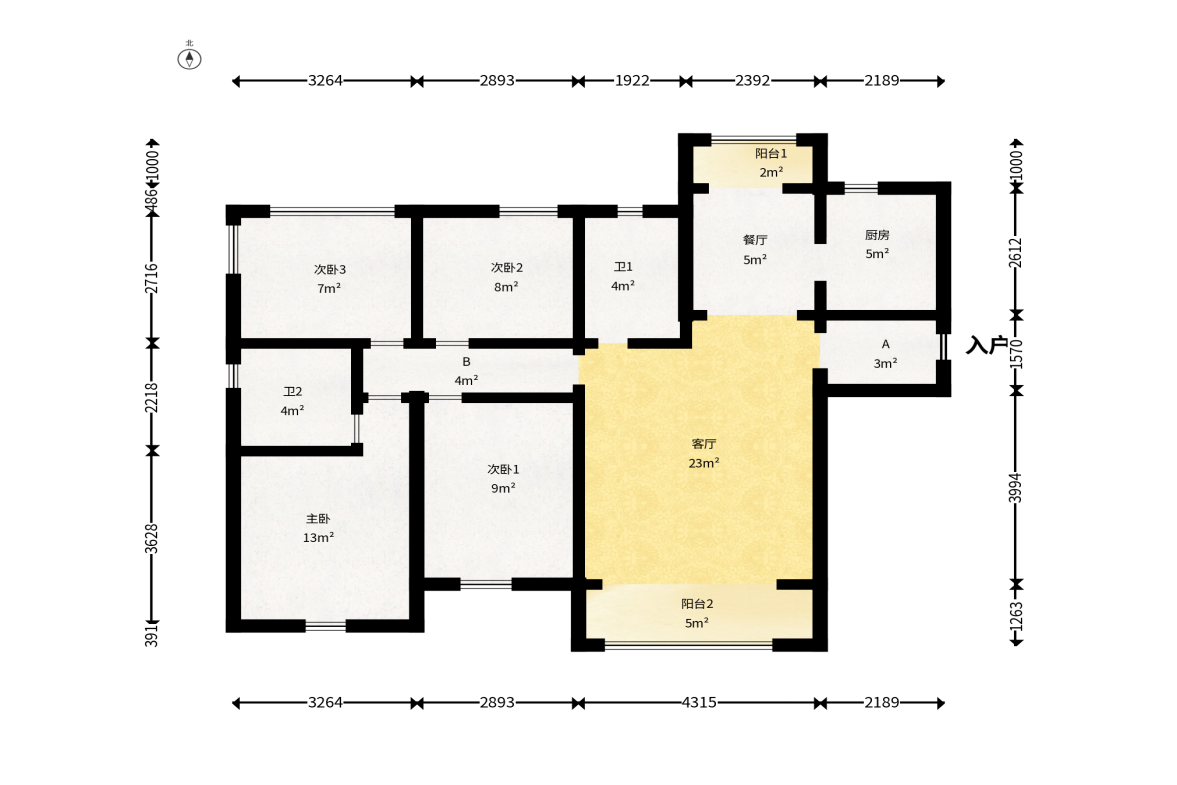 中建悦和城  1室2厅2卫   140.00万户型图