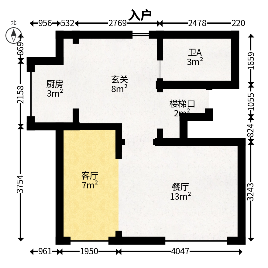 卓越中寰  2室1厅1卫   78.00万户型图