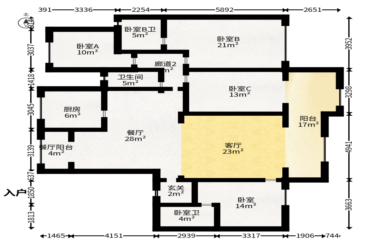 建发电建江山悦  4室2厅1卫   298.00万户型图